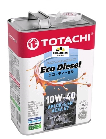 Масло моторное TOTACHI Eco Diesel 10W40 CK-4/СJ-4/SN, E9 п/с 6л