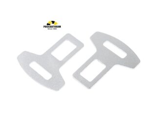 Заглушка ремня металлическая, TORSO, хром, набор 2 шт   3130957