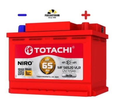 АКБ TOTACHI NIRO MF 56520 VLR 65а/ч поляр. обратная 0 (JIS L)