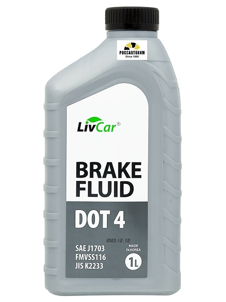 Тормозная жидкость (1л) LIVCAR BRAKE FLUID DOT4