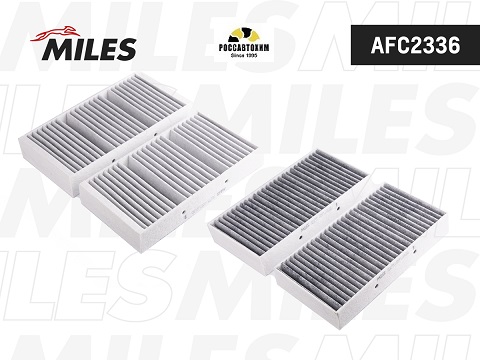 Фильтр салонный угольный MILES AFC2336 (2 штуки)