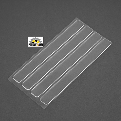 Защитные накладки на кузов авто, 15×1.5 см, прозрачные, набор 4 шт 9900604