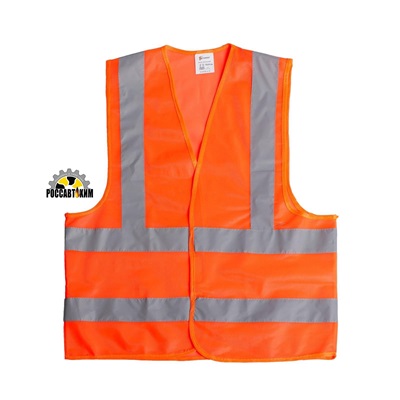 Жилет сигнальный, светоотражающий, оранжевый, 3 класс, размер 66×56 см, 60г/м2 3628610