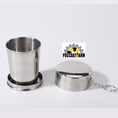 Складной стакан с карабином, 150 мл, d-6.5 см 546443