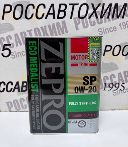 Масло моторное синтетическое ZEPRO ECO MEDALIST FS SP/GF-6A 0W20 (4л)