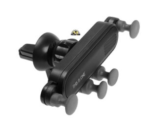 Держатель для телефона TORSO, в дефлектор, самозажимной 6-9.5 см, чёрный