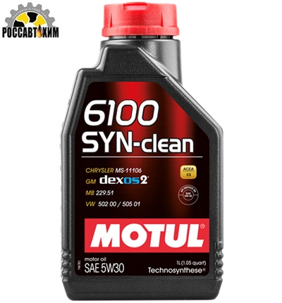 Масло моторное MOTUL 6100 SYN-CLEAN 5w30 SN, C3 1л
