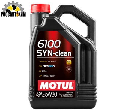 Масло моторное MOTUL 6100 SYN-CLEAN 5w30 SN, C3 4л