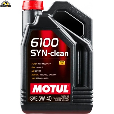 Масло моторное MOTUL 6100 SYN-CLEAN 5w40 SN, C3 5л