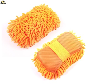 Губка для мытья авто, 24×11 см, микрофибра, МИКС 838197