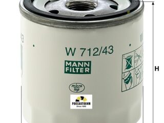 Фильтр масляный MANN W712/43