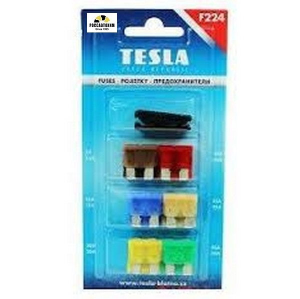 Набор предохранителей TESLA вилочка (12шт+пинцет) блистер F224