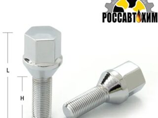 Болт М12*33*1,25 колесный, конус (S=17, Lобщ=58мм, хром) 11592