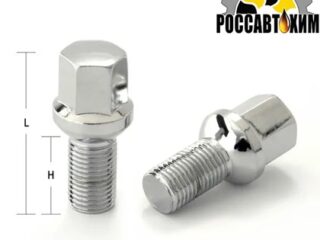 Болт М14*51*1,5 колесный, сфера (S=17, Lобщ=75мм, хром) 11617
