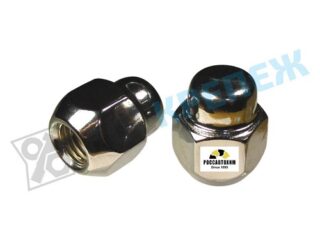 Гайка М12*1,25 колесная закрыт (S=21, L=27мм, хром) 19695