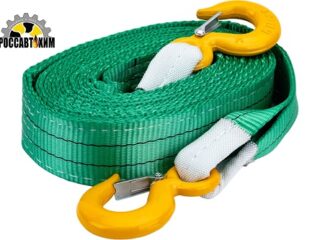 Трос ленточный 10т в пакете СУПЕР УСИЛЕННЫЙ  5.0 м. 2 крюка / 19010 / Сервис К