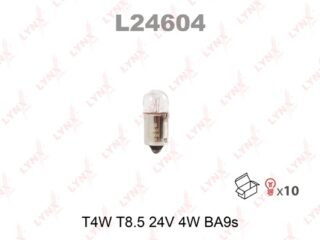 Лампа T4W 24V BA9S LYNXauto L24604