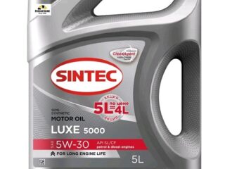 Масло моторное SINTEC 5W30 Люкс 5000 API SL/CF п/с Акция 5л по цене 4л (600298)