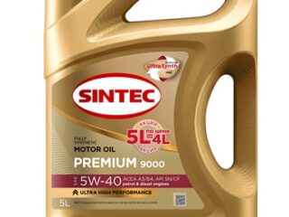 Масло моторное SINTEC 5W-40 Premium 9000 A3/B4 SN/CF Акция 5л по цене 4л