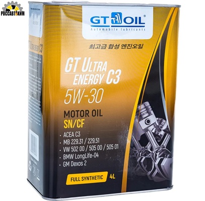 Масло моторное GT OIL Ultra Energy C3 SAE 5W-30 API SM SN/CF 4 л