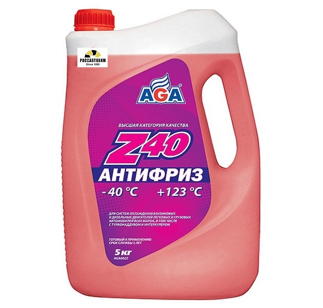 Антифриз готовый -40С+123С, 5л (красный) AGA002Z