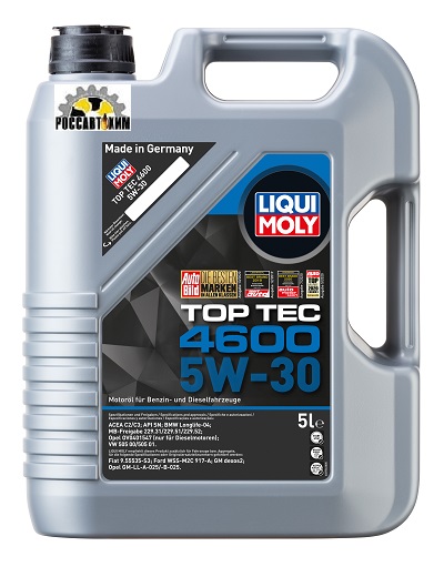 Масло моторное LIQUI MOLY Top Tec 4600 5W30 5л 8033/2316 (SN,C2/C3,HC-синт)