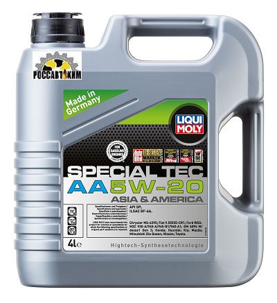 Масло моторное LIQUI MOLY Special Tec AA 5W20 4л 7621/7658 (SP,GF-6A,HC-синт)