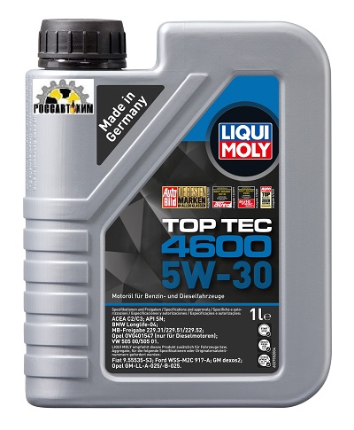 Масло моторное LIQUI MOLY Top Tec 4600 5W30 1л 8032/2315 (SN,C2/C3,HC-синт)