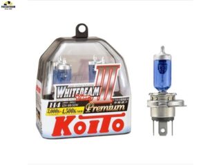 Лампа головного света "KOITO" Whitebeam Premium H4 12V 60/55W(135/1250W) 4500К P0744W к-т 2шт