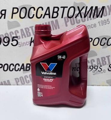 Масло моторное Valvoline MAXLIFE SAE 5W40 4L 872364