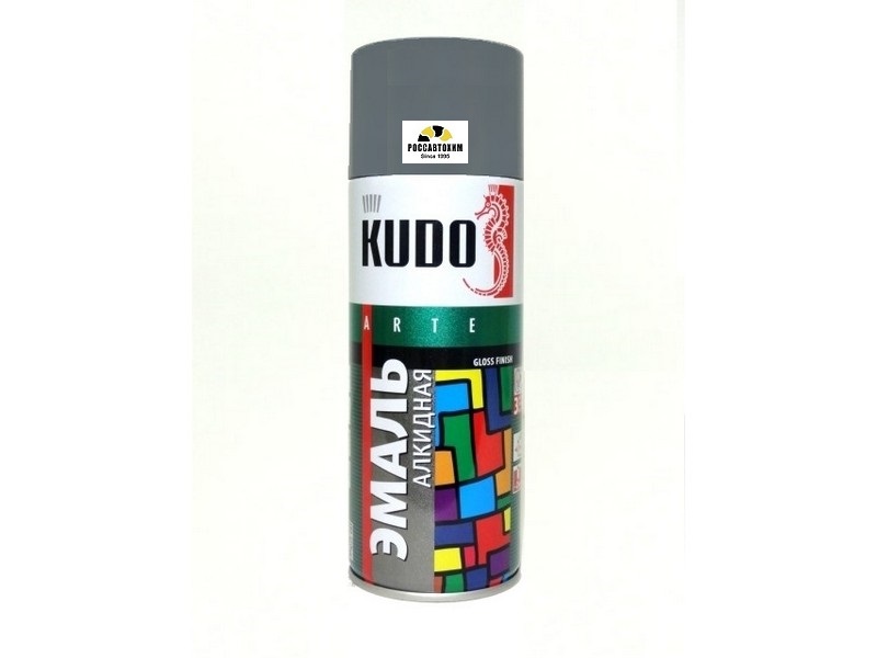 Краска аэрозоль "KUDO" темно-серая (520 мл) KU-1016
