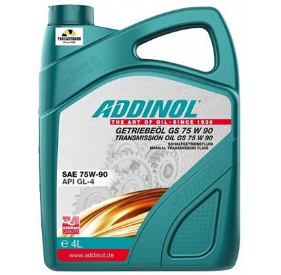 Масло трансмиссионное ADDINOL Getriebeol GS 75W90 GL-4 п/с 4л