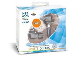Автолампы 12V HB3/9005 60W  White 5000K (2шт+2шт W5W) ver 2.0 SVS