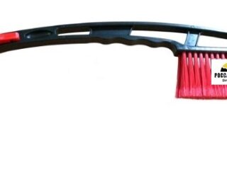 AL-118 щетка со скребком, черно-красная (кор.72шт)