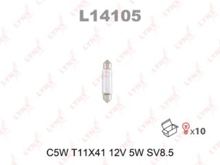 L14105 Лампа C5W 12V SV8.5 T11X41 LYNXauto
