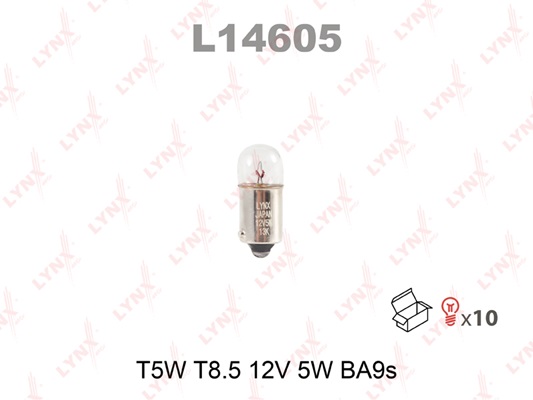 L14605 Лампа T5W 12V BA9S LYNXauto