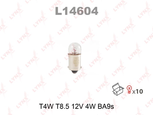 L14604 Лампа T4W 12V BA9S LYNXauto