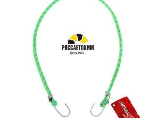 Резинка для крепления багажа TORSO 80 см, d10 мм, металлические крючки, МИКС 4452580