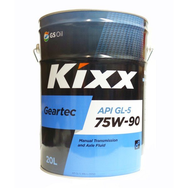 Масло трансмиссионное KIXX Geartec 75W90 GL-5 п/с 20л