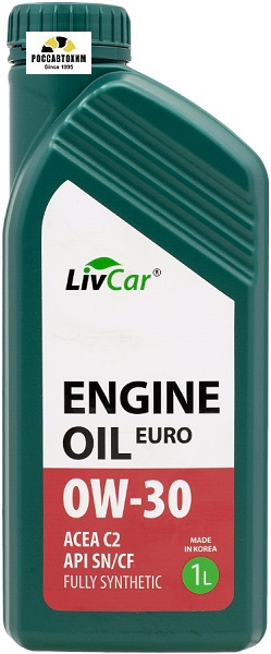 Масло моторное LIVCAR ENGINE OIL EURO 0W30 ACEA C2 API SN/CF / синт.(1л)