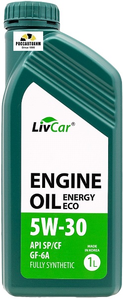 Масло моторное LIVCAR ENGINE OIL ENERGY ECO 5W30 API SP/CF/GF-6A / синт.(1л)