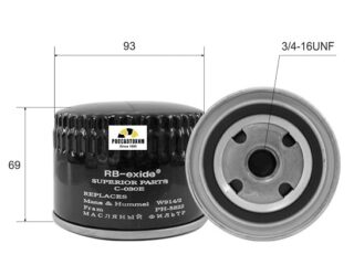 C-030E RB-exide OEM 2108-1012-005 фильтр масляный (W914/2)