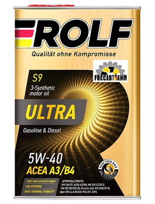 Масло моторное ROLF ULTRA 5W40 SN/CF, A3/B4 синт. 1л