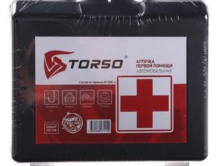 Аптечка автомобильная первой помощи TORSO, новый состав, ГОСТ 2024