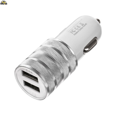 Автомобильное зарядное устройство, 2 USB, 2.1 А/1 А, МИКС 5402351