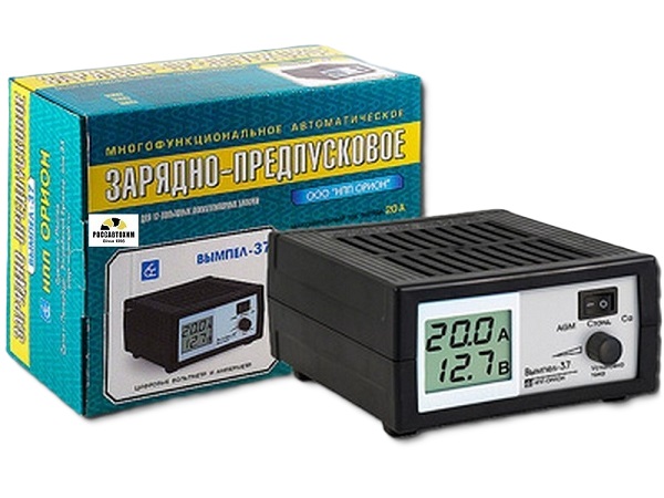 Зарядное устройство "Вымпел-37" (автомат 0-20А,14, 1/14, 8/16В, сегментный ЖК инд.)