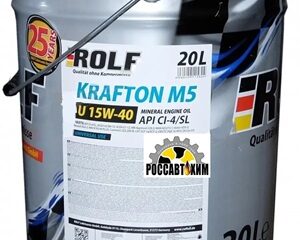 Масло моторное ROLF KRAFTON M5 U 15W40 CI-4/SL, A3/B4/E7 п/с 20л