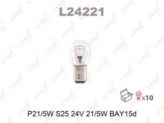 Лампа P21/5W 24V BAY15D HCV LYNXauto L24221