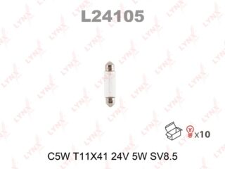Лампа C5W 24V SV8.5 T11X41 LYNXauto L24105