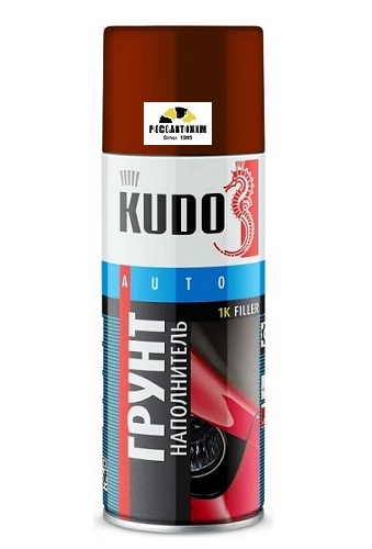 Грунт наполнитель "KUDO" (520 мл) (красно-коричн) 1К акрил (аэр) KU-2202
